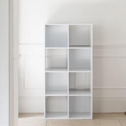 Cara 8 Cube Storage Unit in Chalk White - thumbnail 1