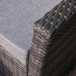 Cote 4 Seater Rattan Garden Sofa Set with Grey LED Premium Cantilever Parasol - Grey Weave - thumbnail 6