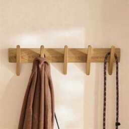 Roe Small Pale Oak Coat Rack - thumbnail 4