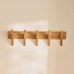 Roe Small Pale Oak Coat Rack - thumbnail 1
