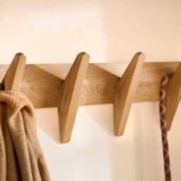 Roe Small Pale Oak Coat Rack - thumbnail 5