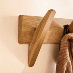 Roe Small Pale Oak Coat Rack - thumbnail 6