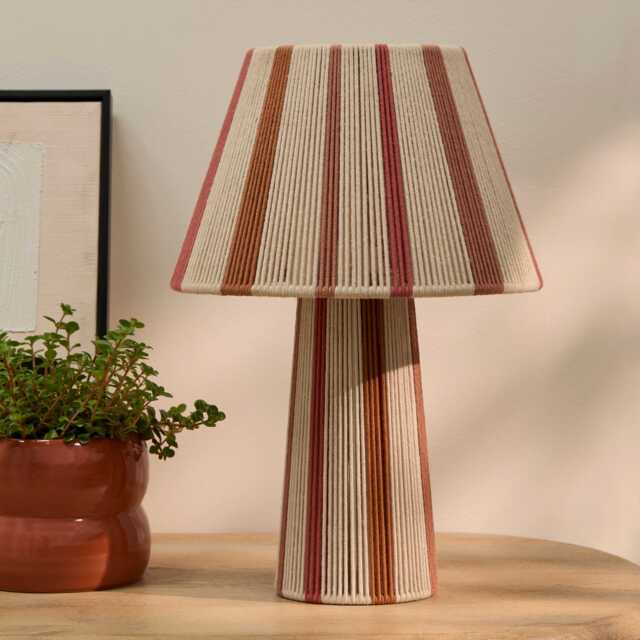 Kateli Paprika Stripe Large Table Lamp - 45cm - image 1