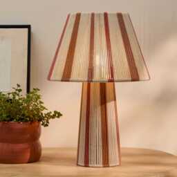 Kateli Paprika Stripe Large Table Lamp - 45cm - thumbnail 5