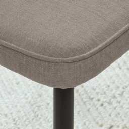 Dolly Soft Beige Dining Chairs - Set of 2 - Black Metal Legs - thumbnail 6