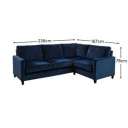 Ava Left L Shape Sofa - Ink with Black Oak Legs - thumbnail 6