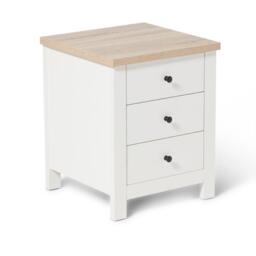 Bampton 3 Drawer Bedside Table - Set of 2 - Alabaster White - thumbnail 6