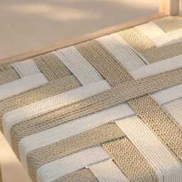 Saffron Brushed Light Acacia Garden Chair - Set of 2 - Beige/Natural Rope - thumbnail 4