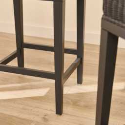 Reid Slate Grey Backless Bar Stools- Set of 2 - Mindi Wood Legs - thumbnail 2