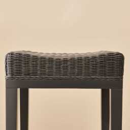 Reid Slate Grey Backless Bar Stools- Set of 2 - Mindi Wood Legs - thumbnail 3