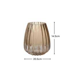 Veneto 21cm Glass Vase - Champagne - thumbnail 4
