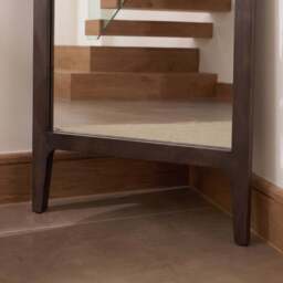 Bastian 160cm Floor Mirror with Legs - Coffee Brown Paulownia - thumbnail 4