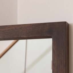Bastian 160cm Floor Mirror with Legs - Coffee Brown Paulownia - thumbnail 3