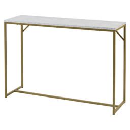 Jay Marble Effect Console Table - Gold Legs - thumbnail 6