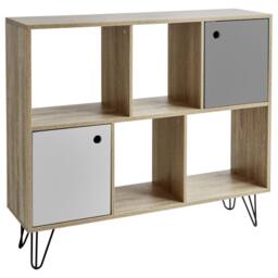 Anderson Cube Storage Unit - Oak Effect with Grey Cupboards - thumbnail 5