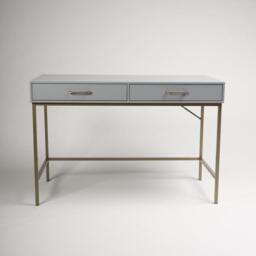 Marie Grey Dressing Table with Drawers - thumbnail 4