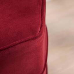 Margot 46cm Hexagon Footstool - Burgundy Velvet - thumbnail 5