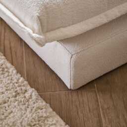 Harlow Single Sofa Bed - Chalk White Boucle - thumbnail 6