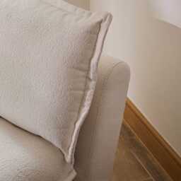 Harlow Single Sofa Bed - Chalk White Boucle - thumbnail 3