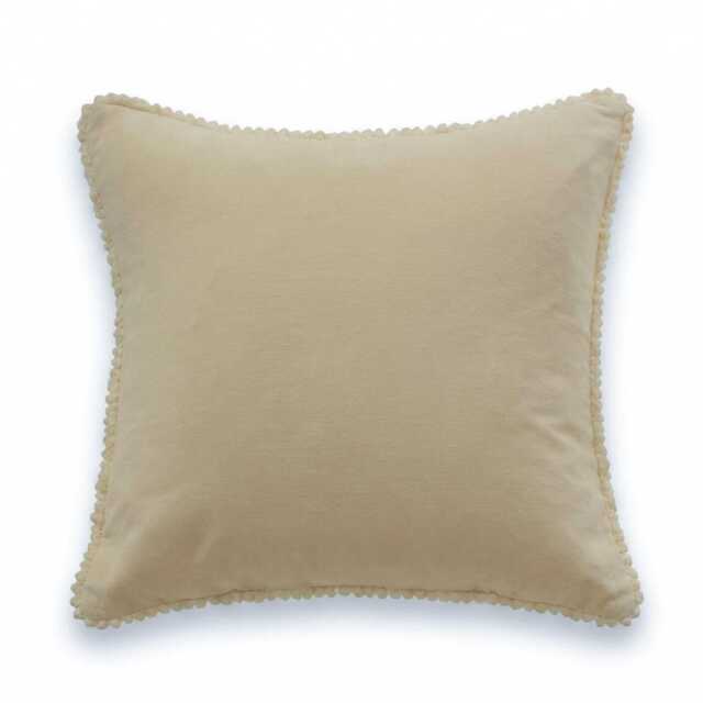 Hayes 45 x 45cm Velvet Cushion Cover - Clay Fringed - image 1