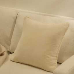 Hayes 45 x 45cm Velvet Cushion Cover - Clay Fringed - thumbnail 1