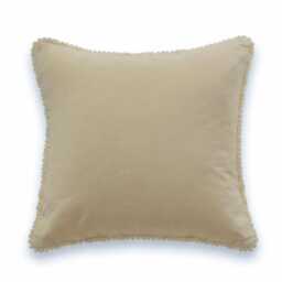 Hayes 45 x 45cm Velvet Cushion Cover - Clay Fringed - thumbnail 1