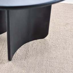 Imogen Jet Black Mango Wood Round Dining Table - 120cm - thumbnail 6