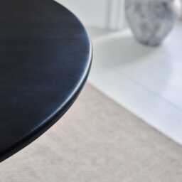 Imogen Jet Black Mango Wood Round Dining Table - 120cm - thumbnail 5