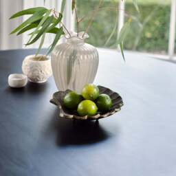 Imogen Jet Black Mango Wood Round Dining Table - 120cm - thumbnail 4