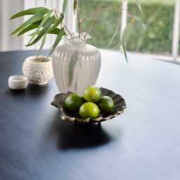 Imogen Jet Black Mango Wood Round Dining Table - 120cm - thumbnail 4
