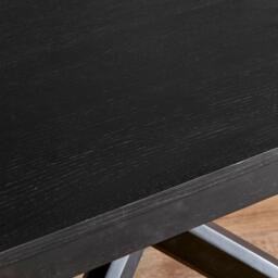Amelia Black Dining Table Set - 6 Seater - Ella Black Wooden Chairs - thumbnail 4