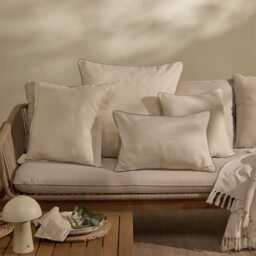 Camber 35x55cm Garden Scatter Cushion Cover - Off White with Sand Piping - thumbnail 2