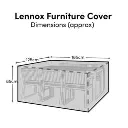 Rectangular Rain Cover 185x125x85cm  - Lennox 6 Seater