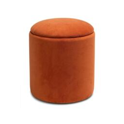 Abigail Storage Pouffe/Footstool - Burnt Orange - thumbnail 3