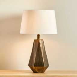 Elcombe Bronze Lamp & Coningsby White Lampshade - 35cm - thumbnail 3