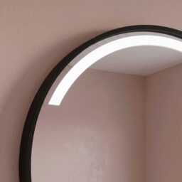Kimbridge 90cm LED Round Bathroom Mirror - Black - thumbnail 3