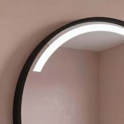Kimbridge 90cm LED Round Bathroom Mirror - Black - thumbnail 3