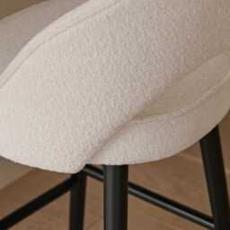 Marilyn Boucle Bar Stool - Black Legs - thumbnail 6