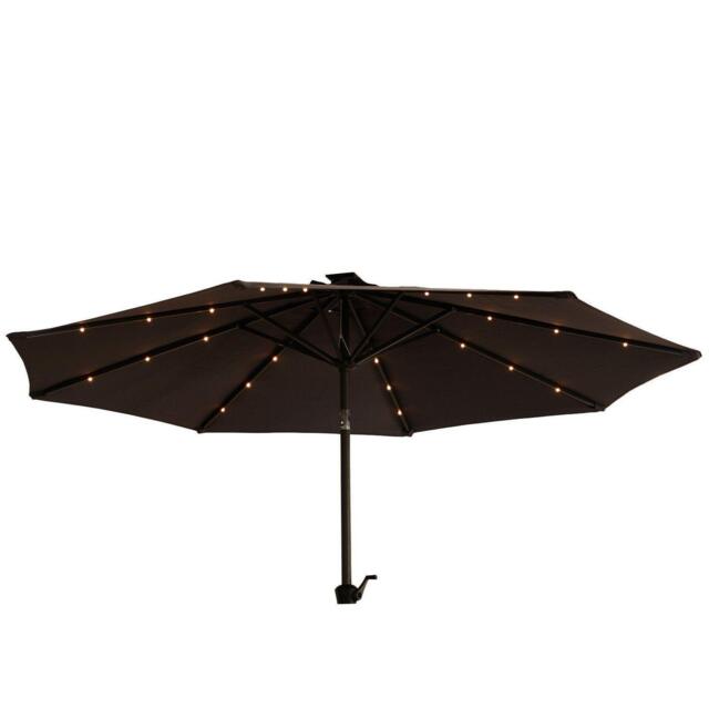 Grey LED Parasol - 2.2m Square with Raincover - image 1