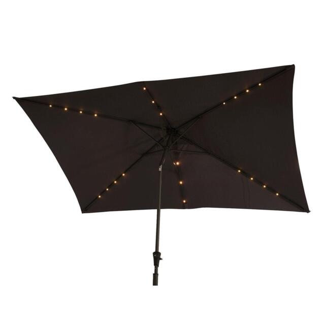 Grey LED Parasol - 2.2m Square with Raincover - image 1