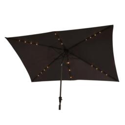 Grey LED Parasol - 2.2m Square with Raincover