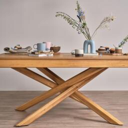Amelia Oak Wood Dining Table - Extendable - thumbnail 3