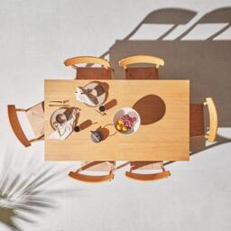 Amelia Oak Wood Dining Table - Extendable - thumbnail 5
