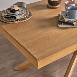Amelia Oak Wood Dining Table - Extendable - thumbnail 2