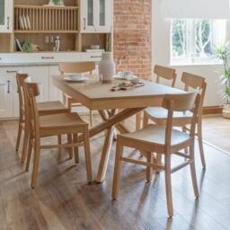 Amelia Oak Wood Dining Table - Extendable - thumbnail 4