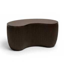 Sohan Kidney Garden Concrete Coffee Table - Lava Black - 61cm - thumbnail 5