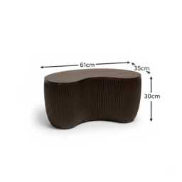 Sohan Kidney Garden Concrete Coffee Table - Lava Black - 61cm - thumbnail 6