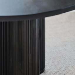 Orla Black Mango Wood Round Dining Table - thumbnail 4