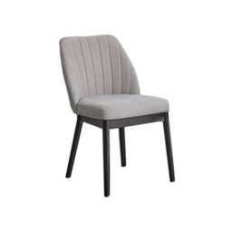 Chloe Soft Beige Dining Chairs - Set of 2 - Black Legs - thumbnail 6