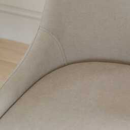 Maeve Soft Beige Dining Chairs - Set of 2 - Black Legs - thumbnail 3